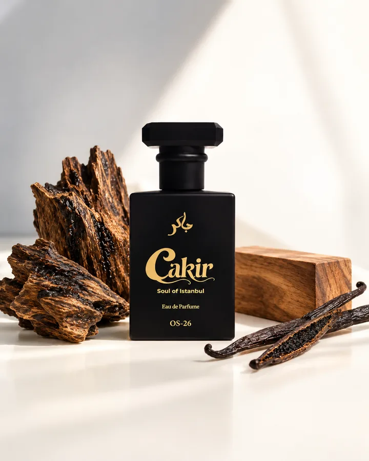 OS-26 concept illustration with agarwood, vanilla pods and wood